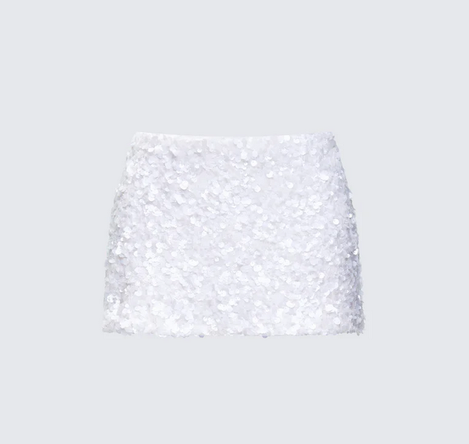 Finesse Twila Shell Sequin Mini Skirt