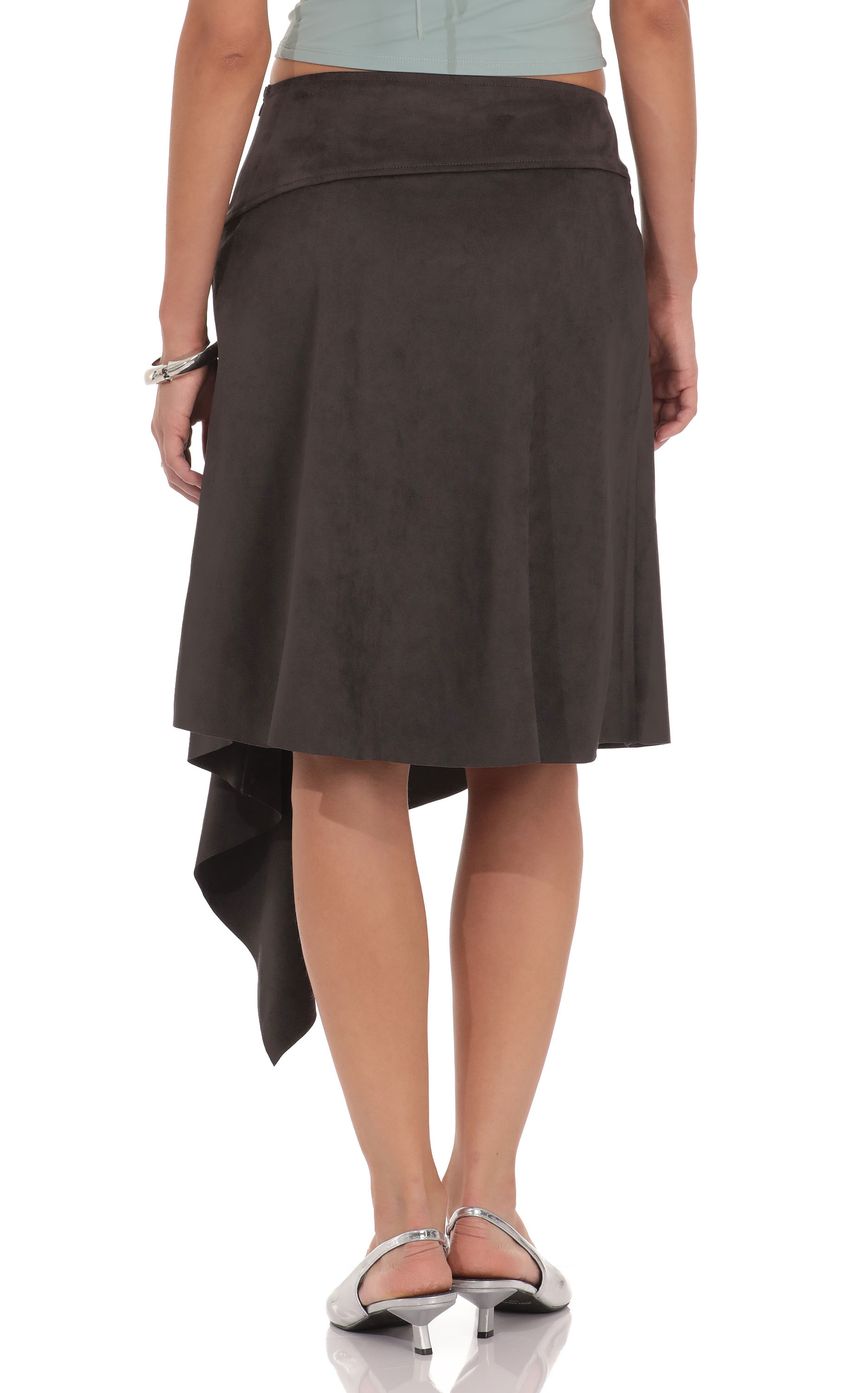 Lucy In The Sky Lila Suede Midi Skirt