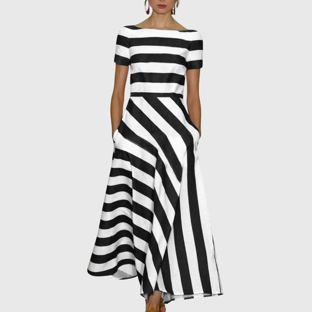 Nabalu Elowen | Women’s Striped Casual Midi Dress