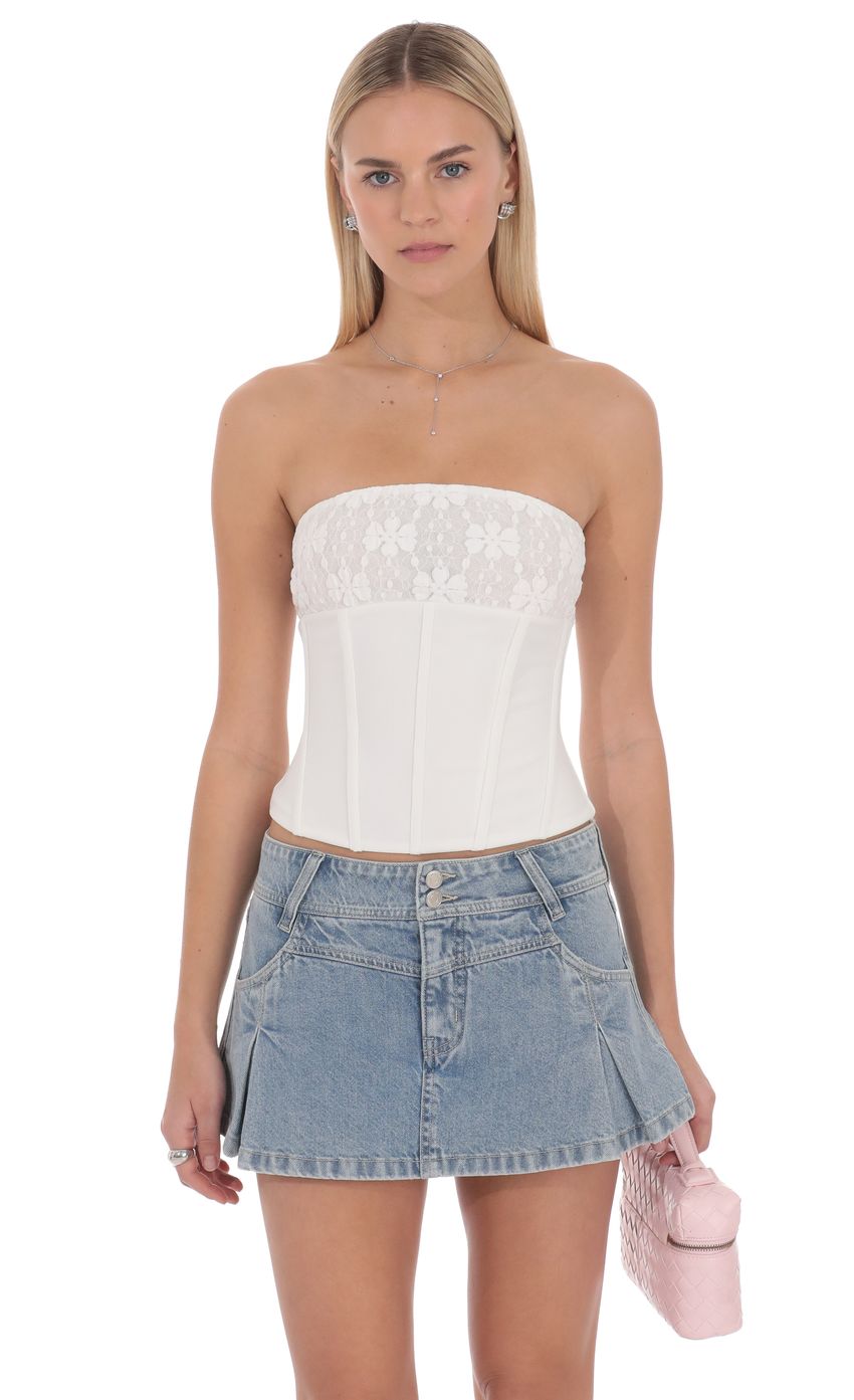 Lucy In The Sky Nyelle Lace Corset Top