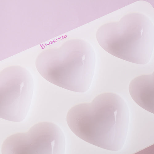 Bramble Berry 6 Cavity Heart Silicone Mold