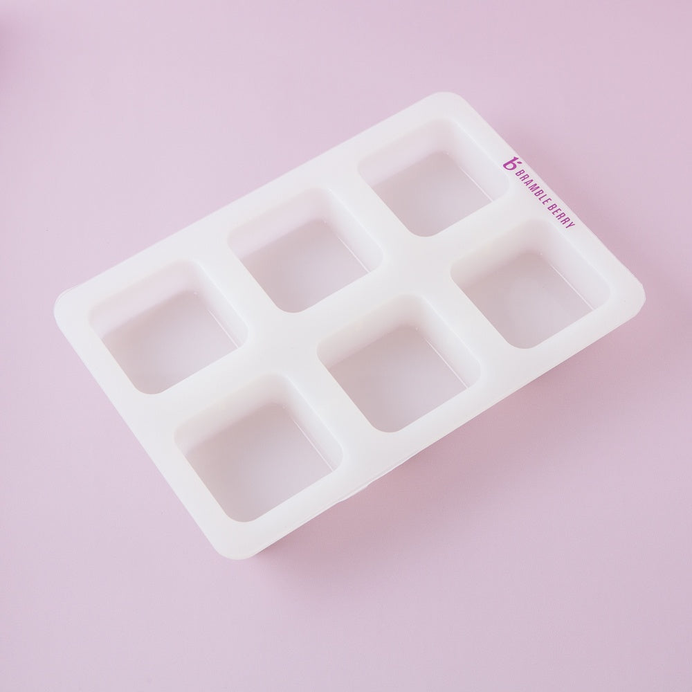 Bramble Berry 6 Cavity Silicone Square Mold - 1 mold