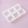 Bramble Berry 6 Cavity Silicone Square Mold - 1 mold