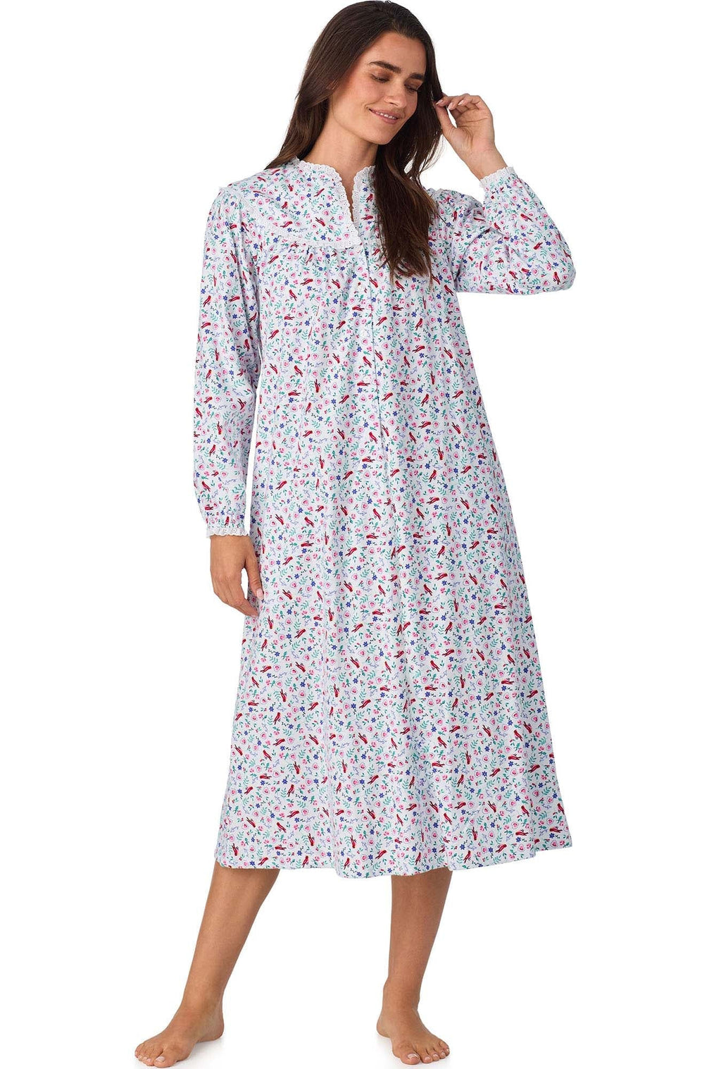 Lanz of Salzburg Women's New Cardinal Flannel Gown
