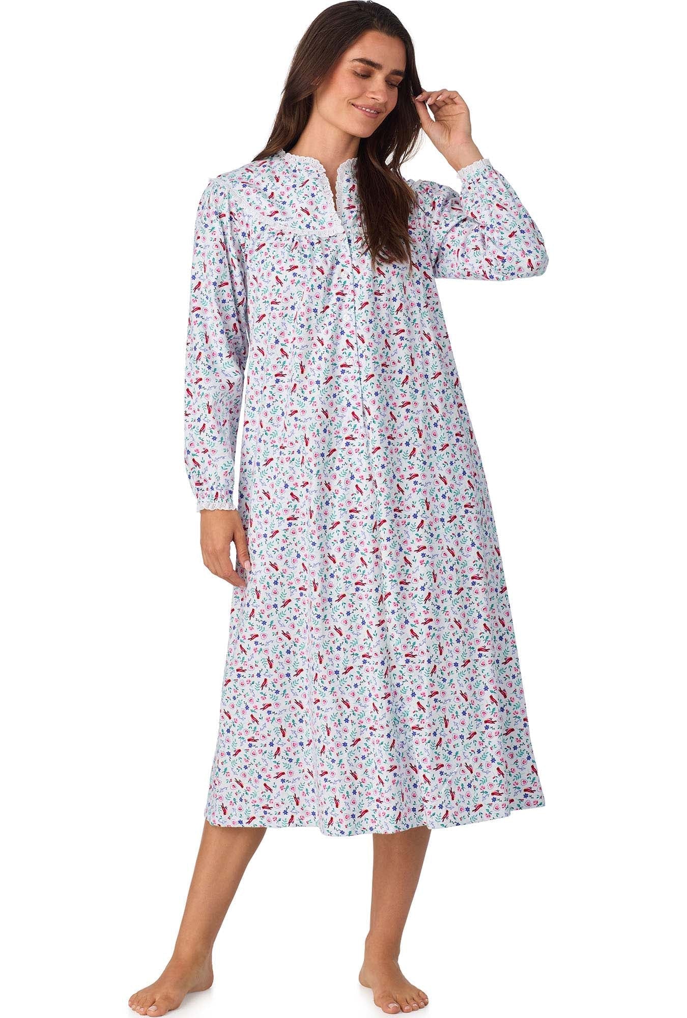 Lanz of Salzburg Women's New Cardinal Flannel Gown