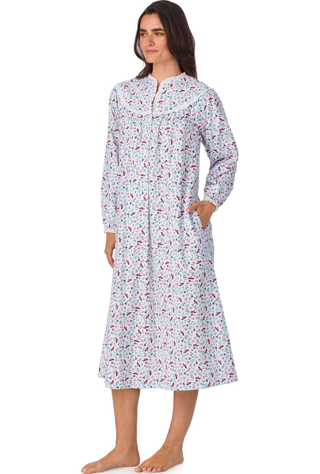 Lanz of Salzburg Women's New Cardinal Flannel Gown