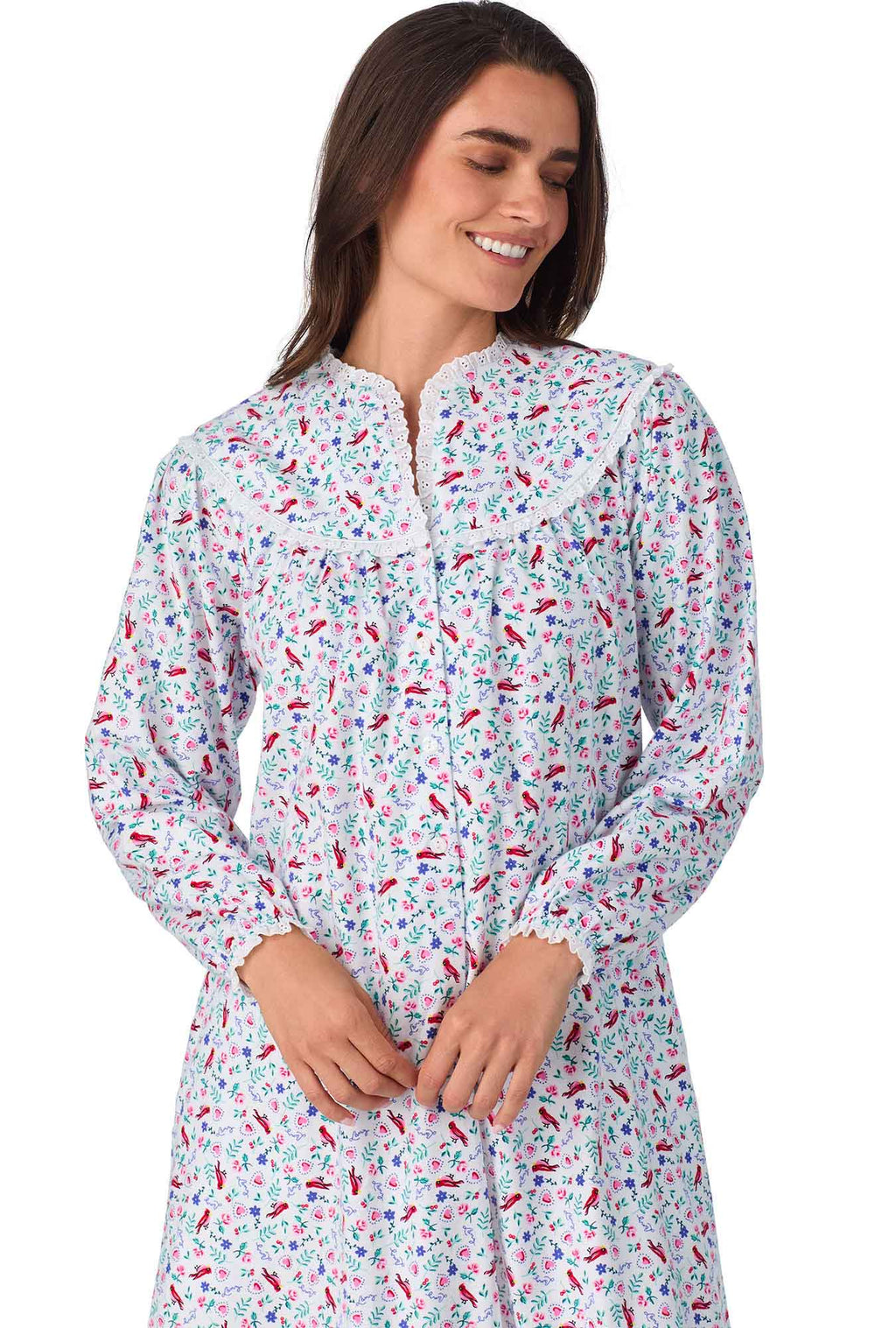 Lanz of Salzburg Women's New Cardinal Flannel Gown