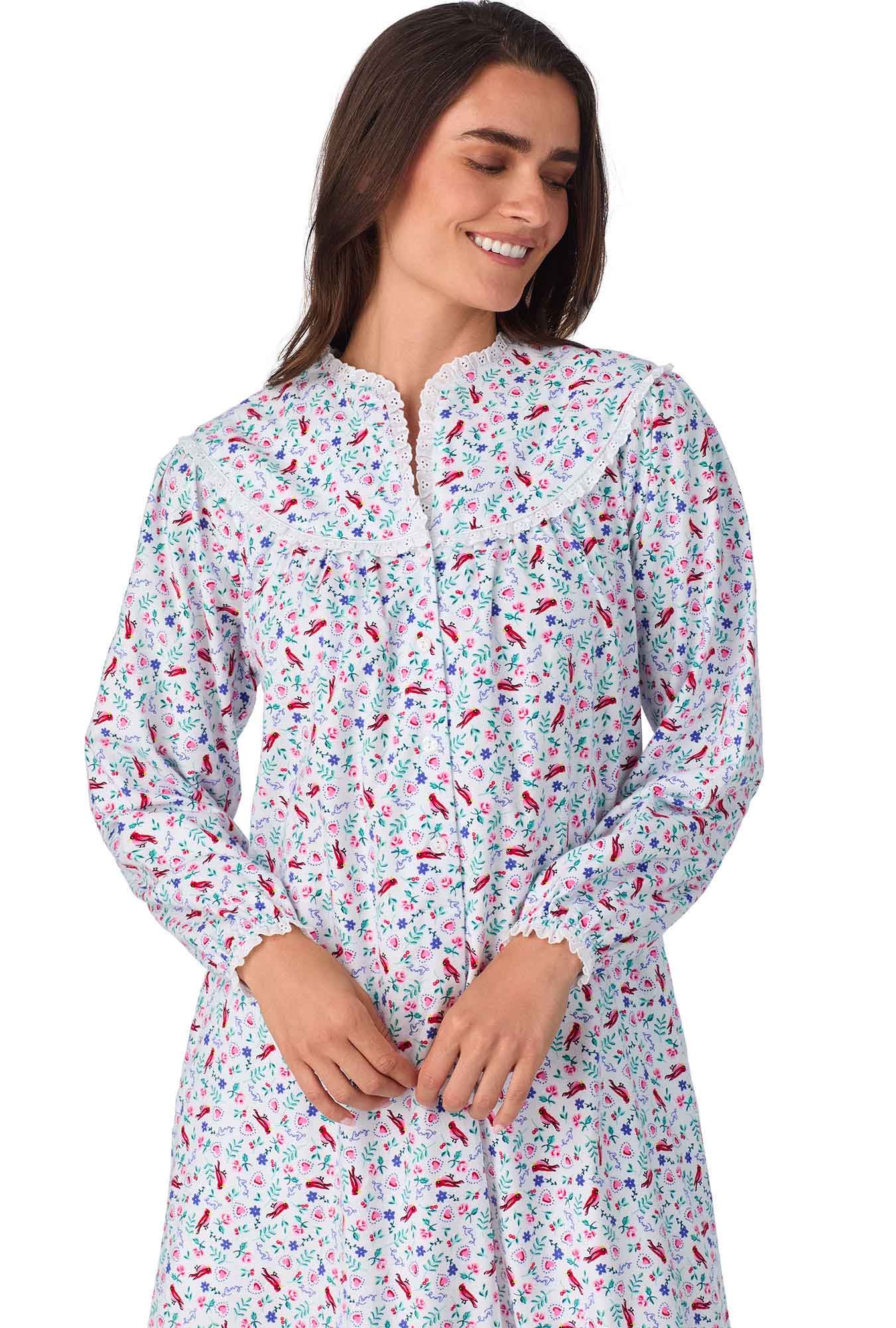 Lanz of Salzburg Women's New Cardinal Flannel Gown