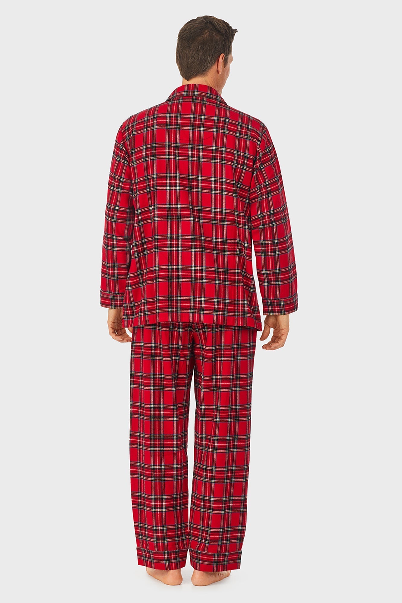 Lanz of Salzburg Men's Mens Red Tartan Flannel Pajama