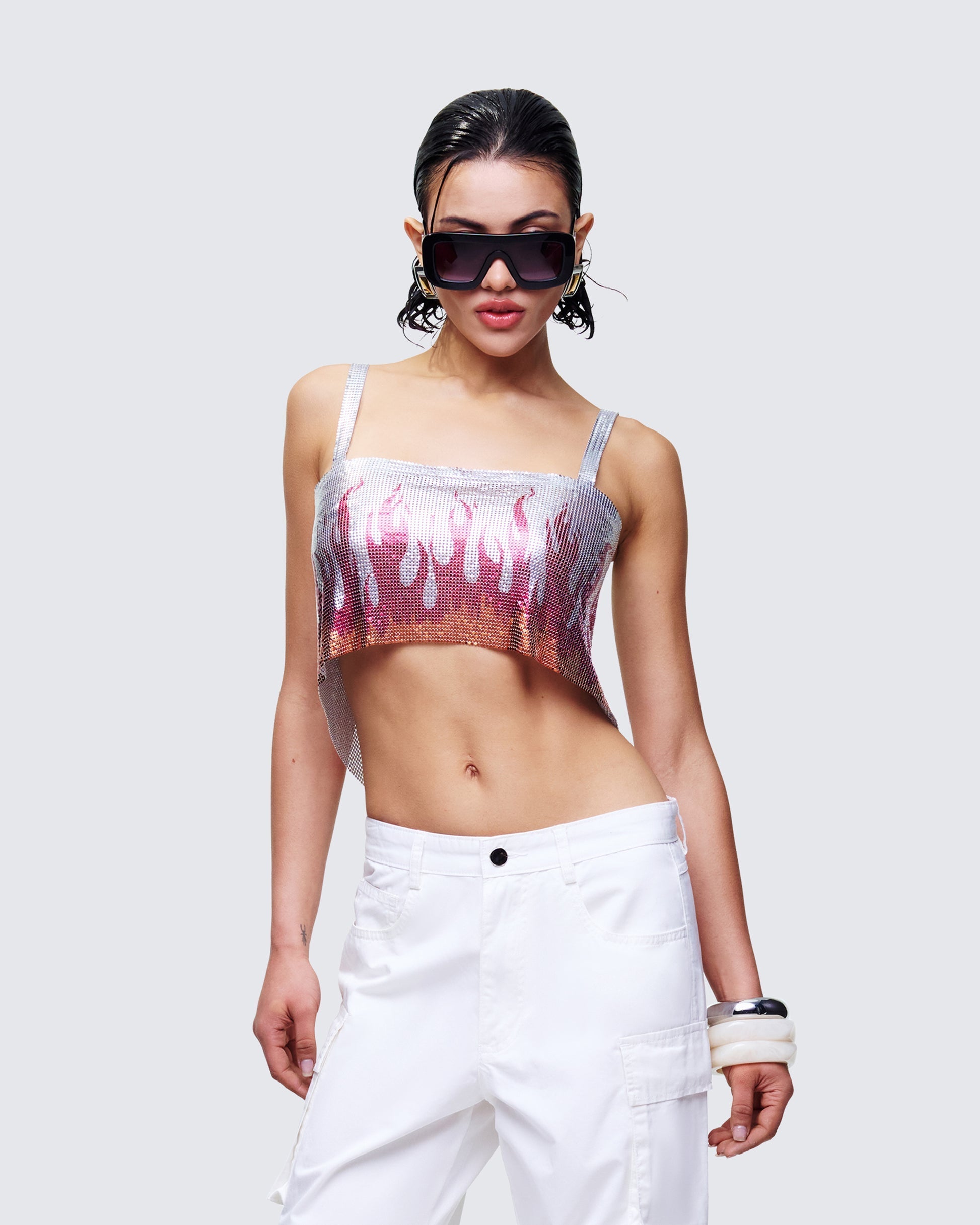 Finesse Lilia Multi Flame Chainmail Top