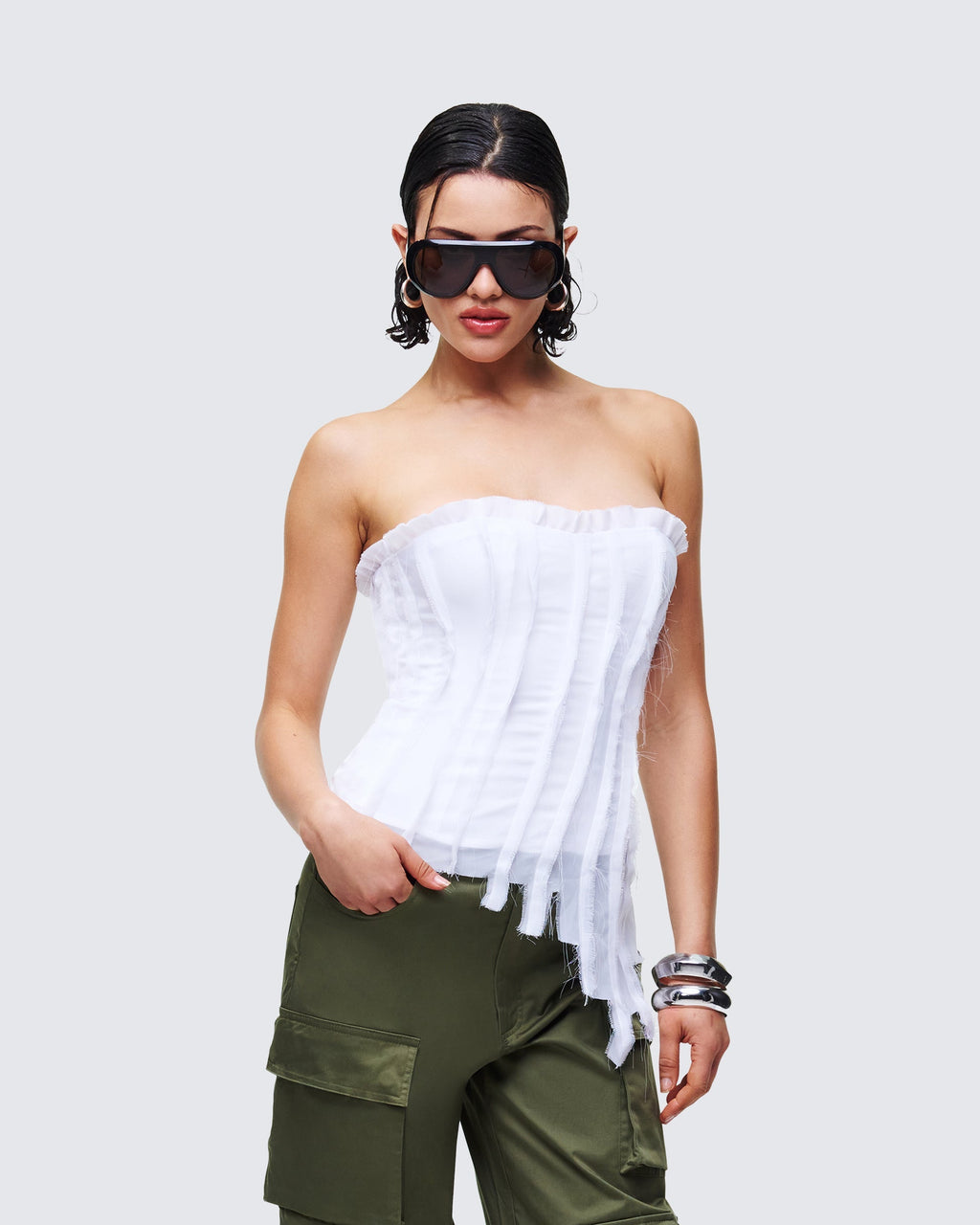 Finesse Claudette Chiffon Corset Top