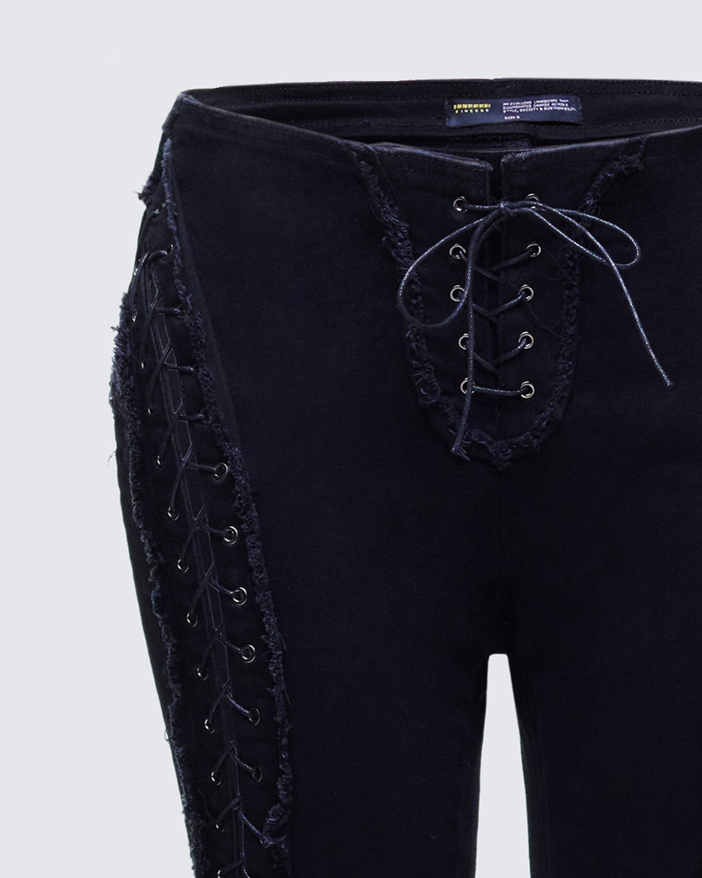 Finesse Genoveva Denim Lace Up Jeans