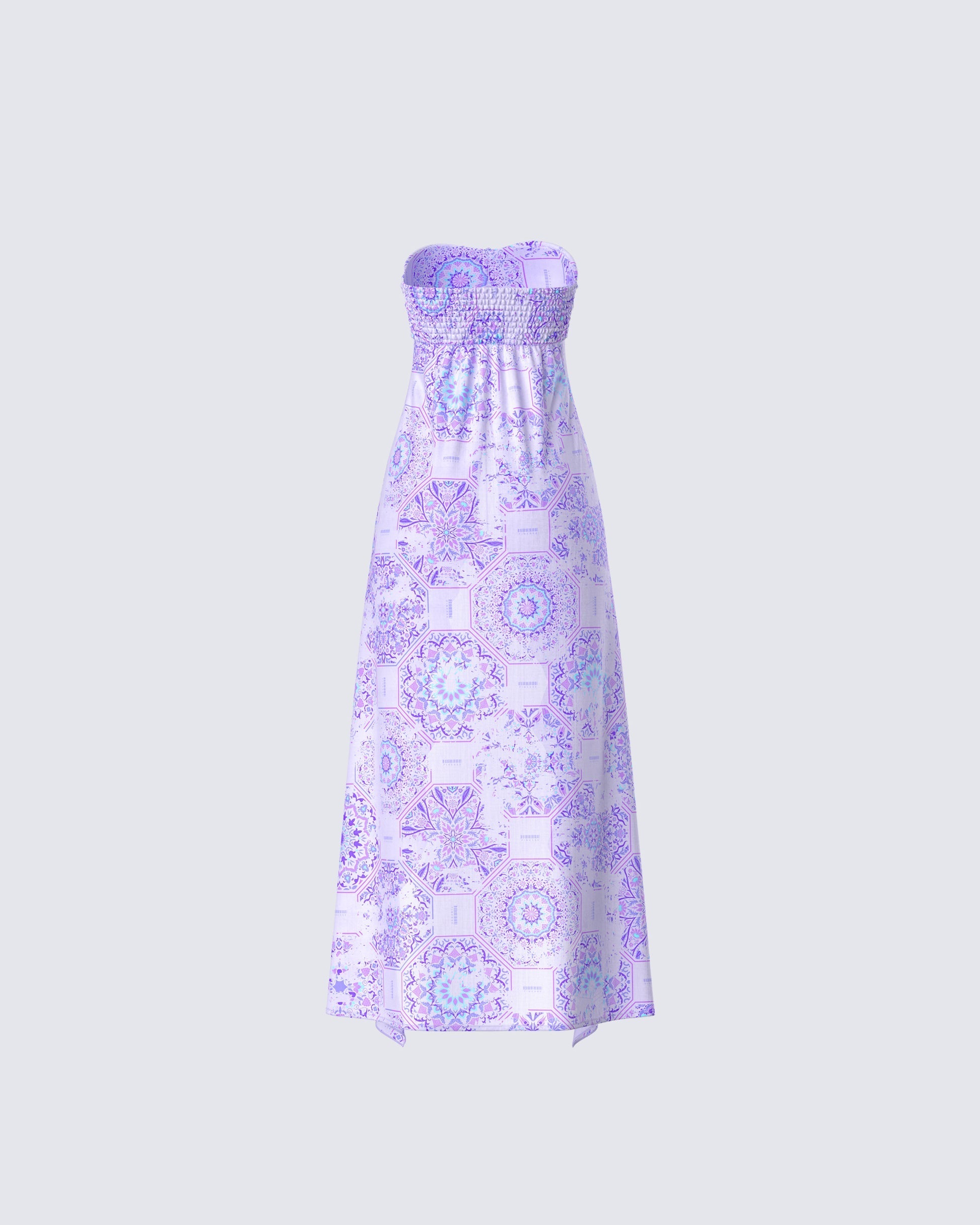 Sela Lavender Printed Midi Top