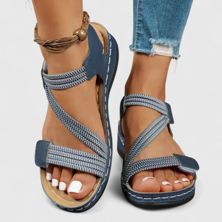Nabalu Women’s Orthopedic Sandals with Crisscross Straps