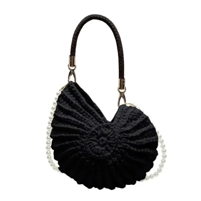 *Mermaid’s Treasure Pearl Shell Knitted Bag