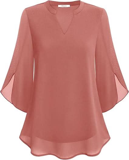 Nabalu Arielle | Women’s V-Neck Flutter Sleeve Relaxed Blouse