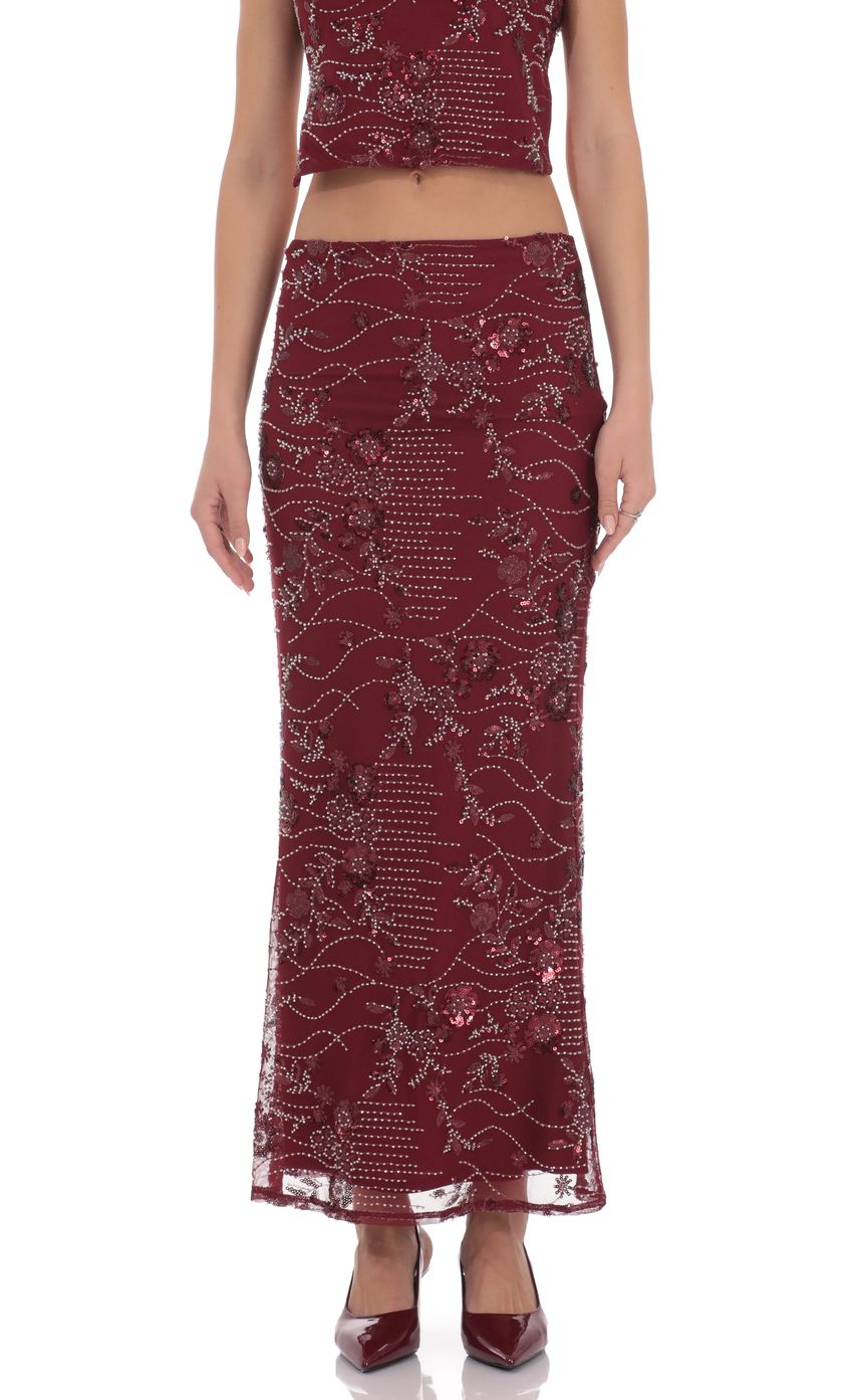 Lucy In The Sky Valence Embellished Maxi Skirt