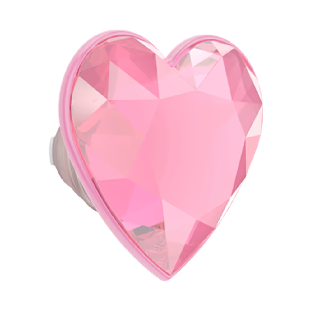 PopSockets Crystal Heart Black Glitter - MagSafe PopGrip