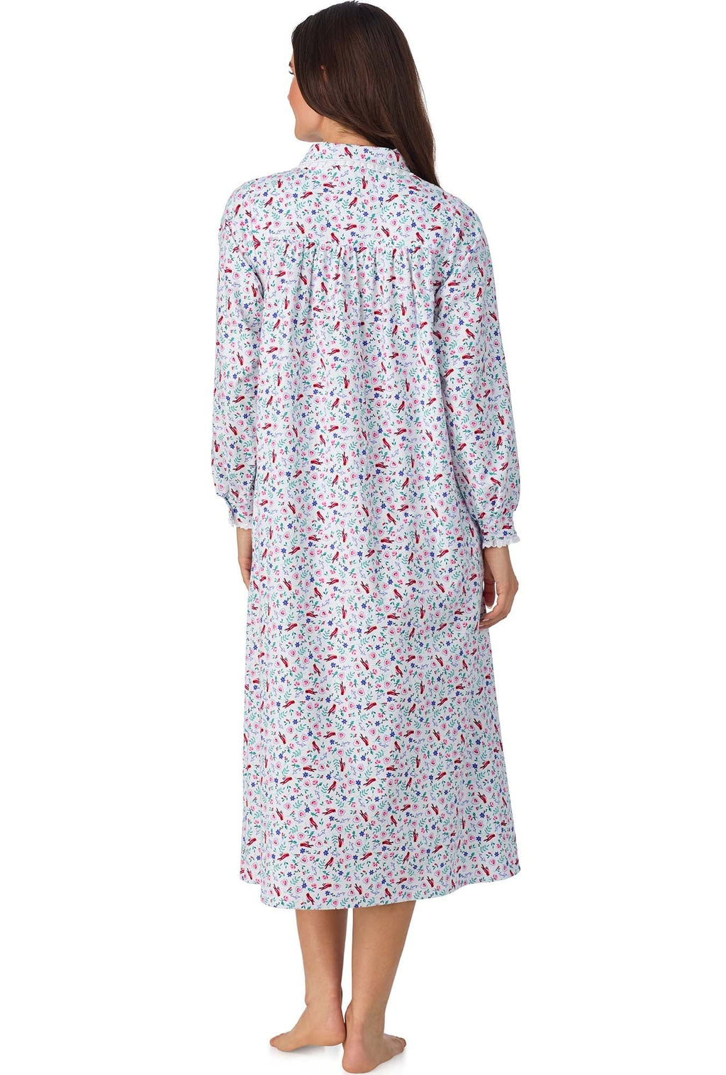 Lanz of Salzburg Women's New Cardinal Peter Pan Flannel Gown