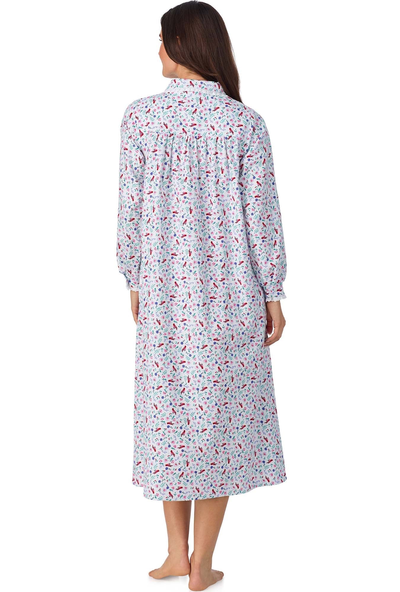 Lanz of Salzburg Women's New Cardinal Peter Pan Flannel Gown