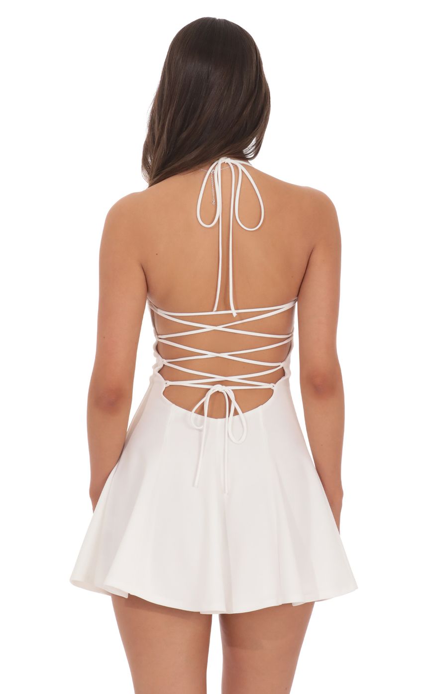 Lucy In The Sky Bust Fit and Flare Dress in White