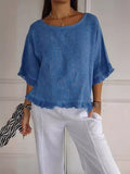Nabalu Orlena | Women’s Ruffle Hem Relaxed Blouse