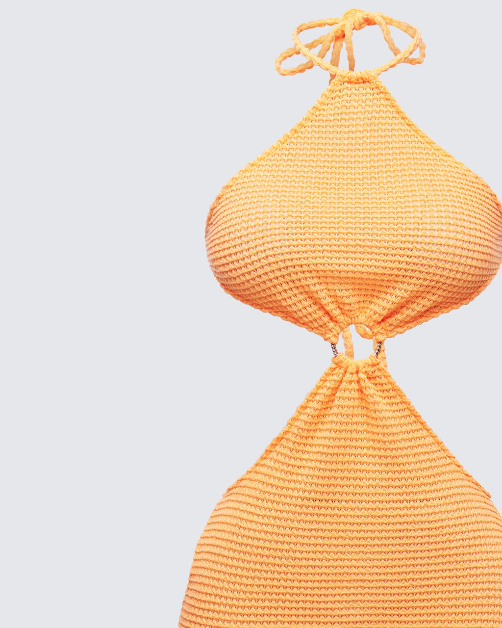 Finesse Tovi Orange Open Knit Maxi Dress