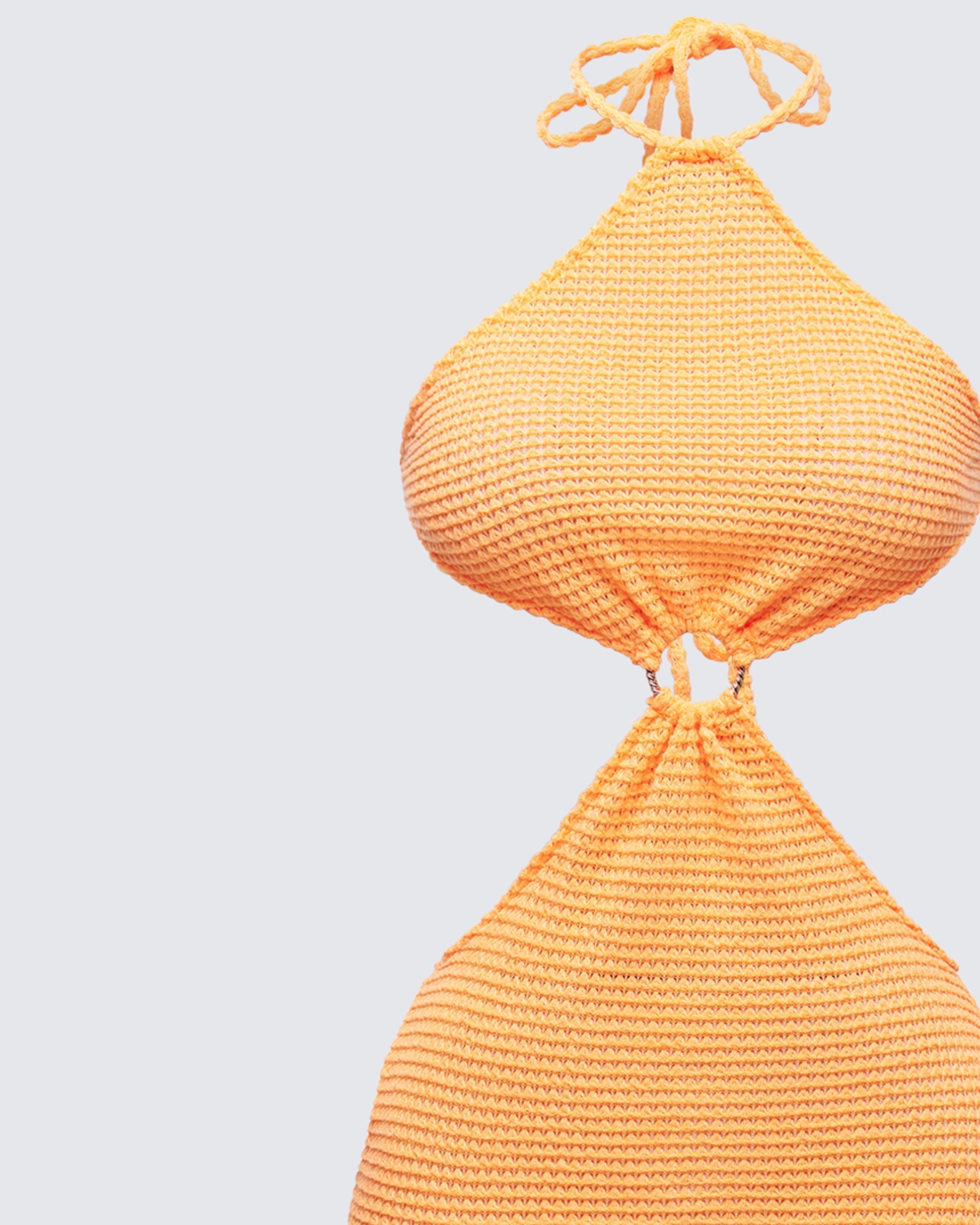 Finesse Tovi Orange Open Knit Maxi Dress