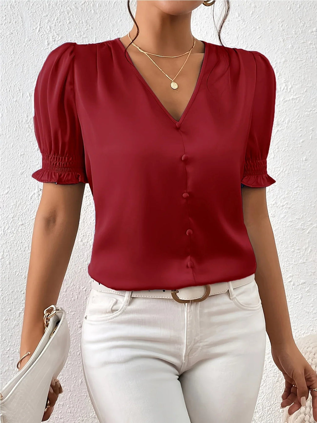 Nabalu Ari | Women’s Puff Sleeve Button Blouse