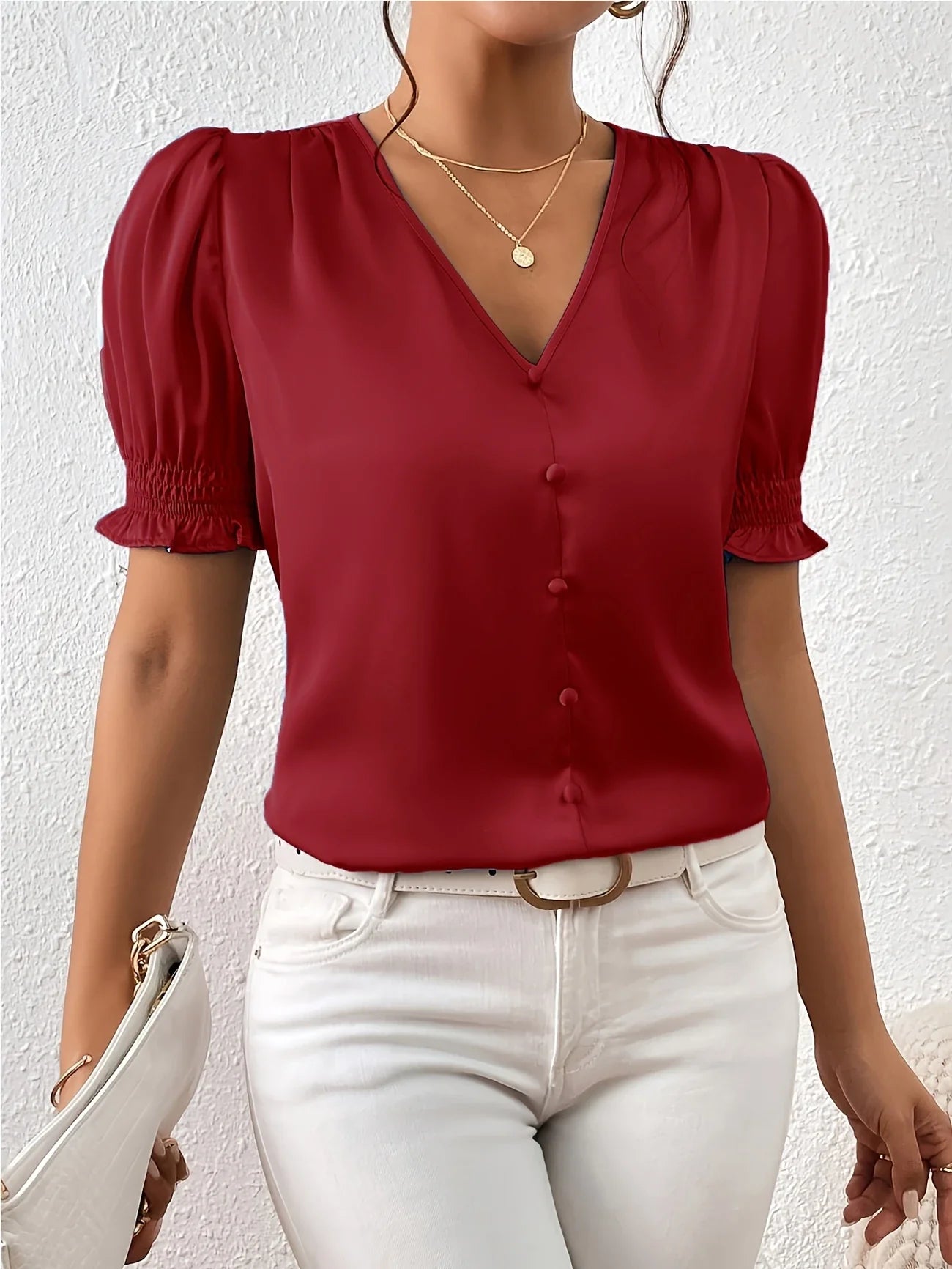 Nabalu Ari | Women’s Puff Sleeve Button Blouse
