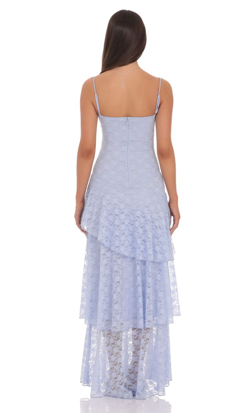Lucy In The Sky Sweetheart Neckline Tiered Ruffle Skirt Maxi Dress