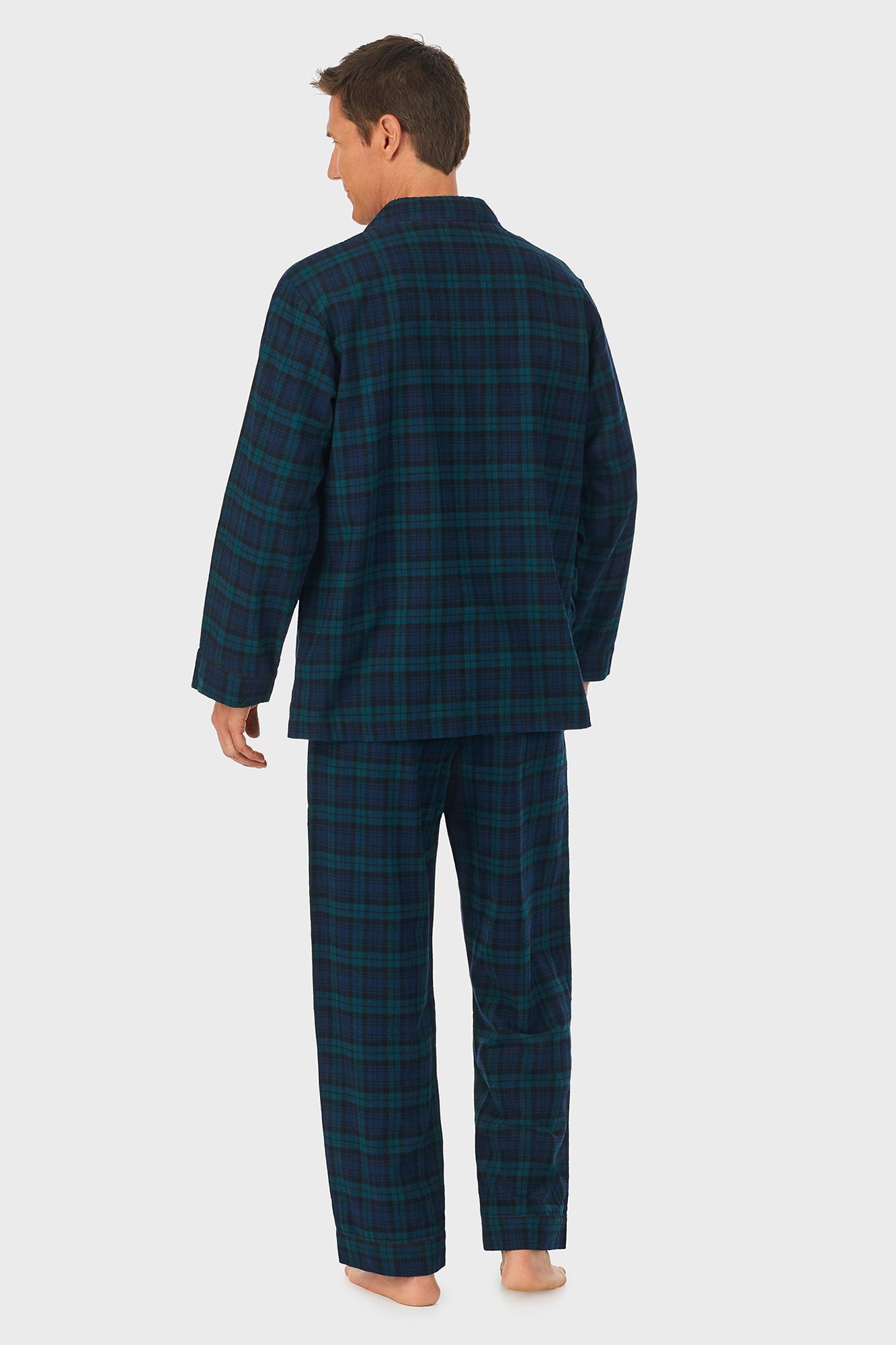 Lanz of Salzburg Men's Black Watch Flannel Pajama