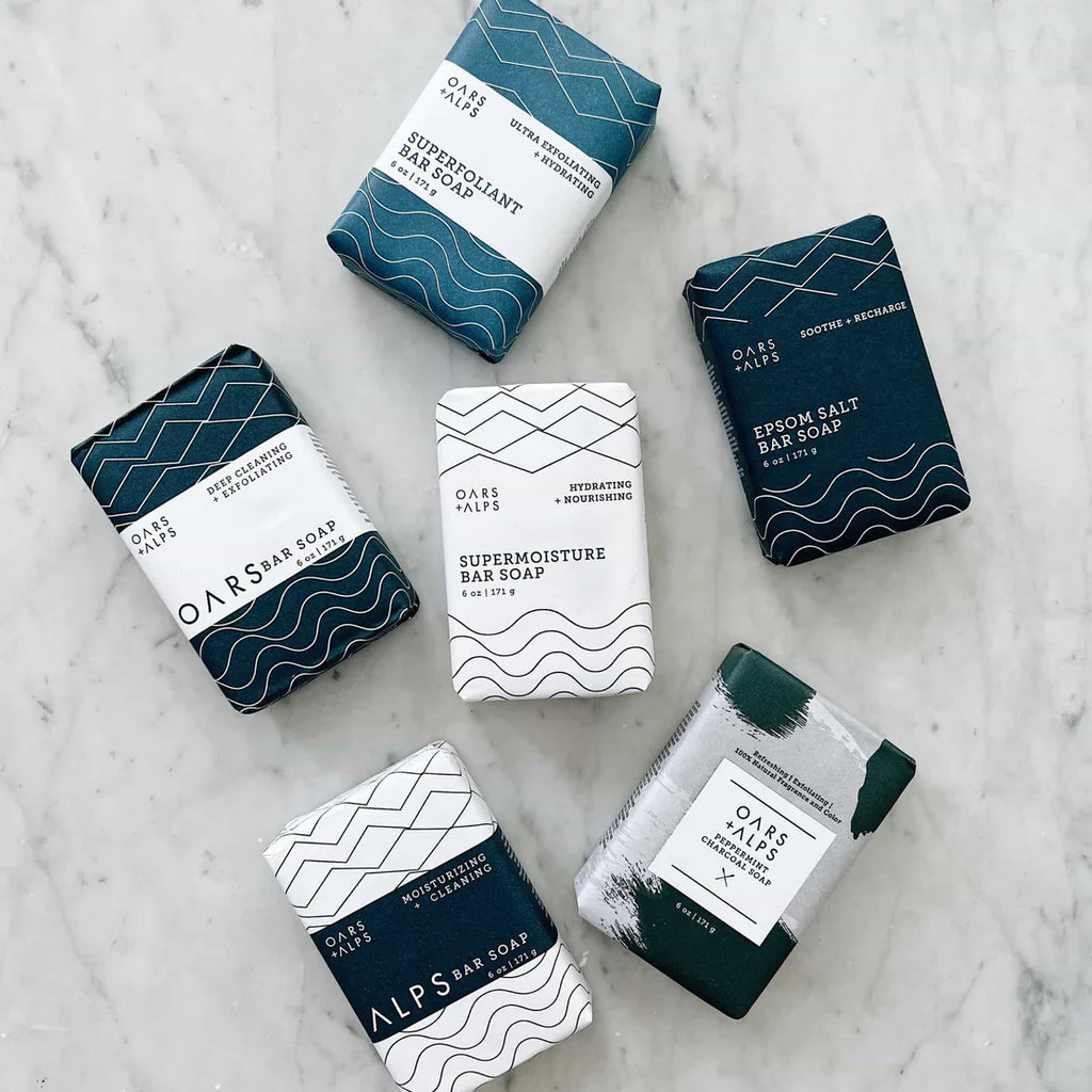 Oars + Alps Blue Charcoal Oars Bar Soap