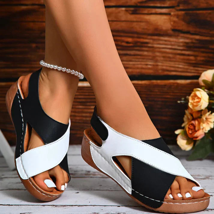 Nabalu Women’s Platform Sandals – Slip-On Open Toe Shoes