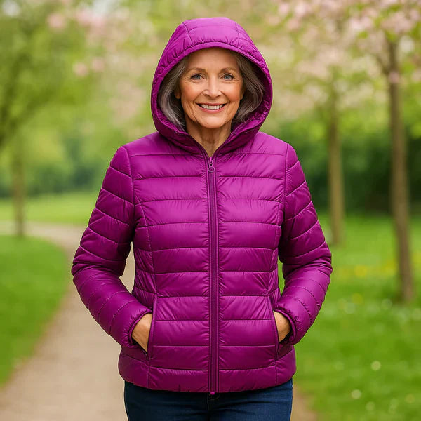 Nabalu Women’s Quilted Jacket – Zip-Front Long Sleeve Outerwear