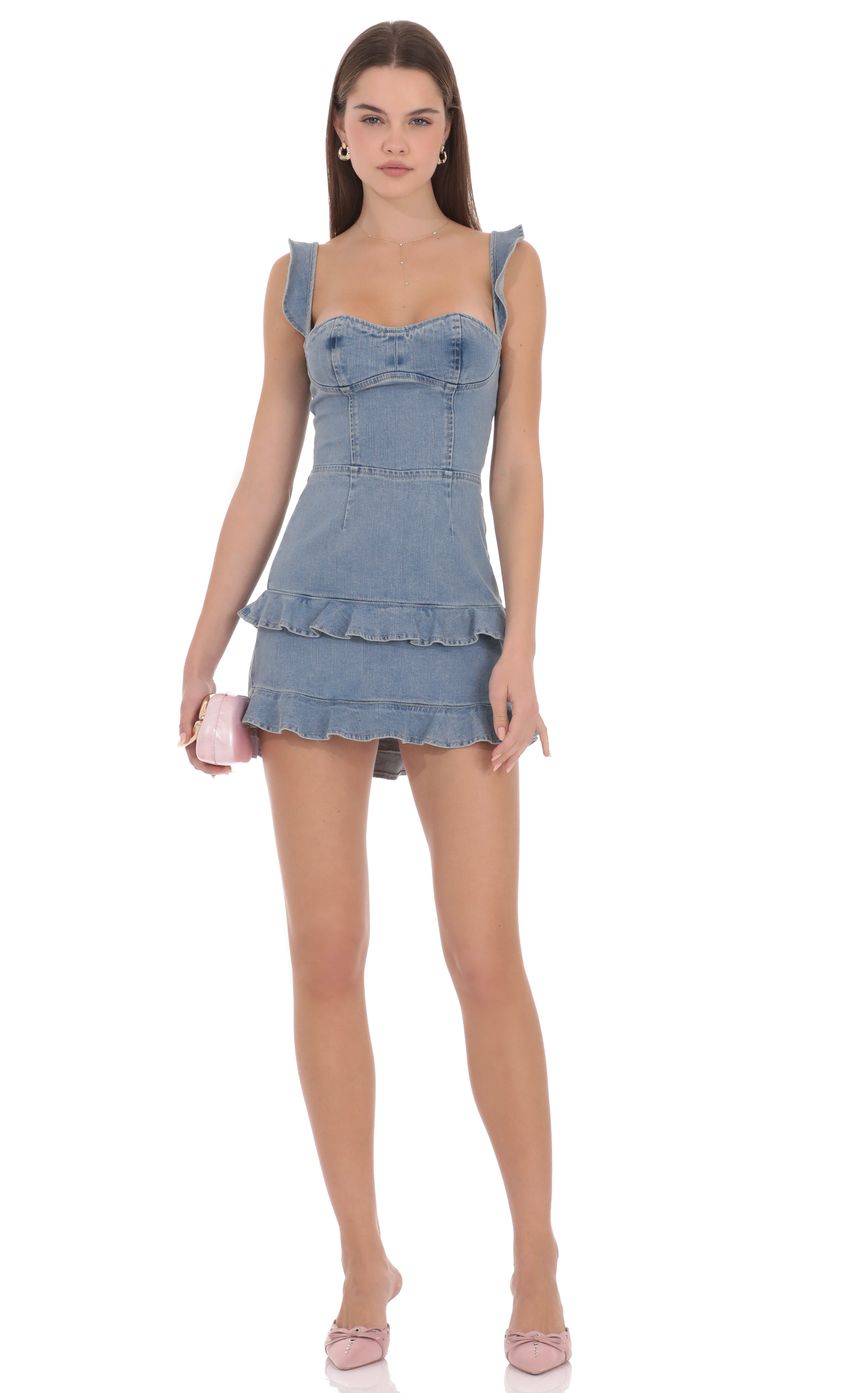 Lucy In The Sky Solenne Denim Mini Dress