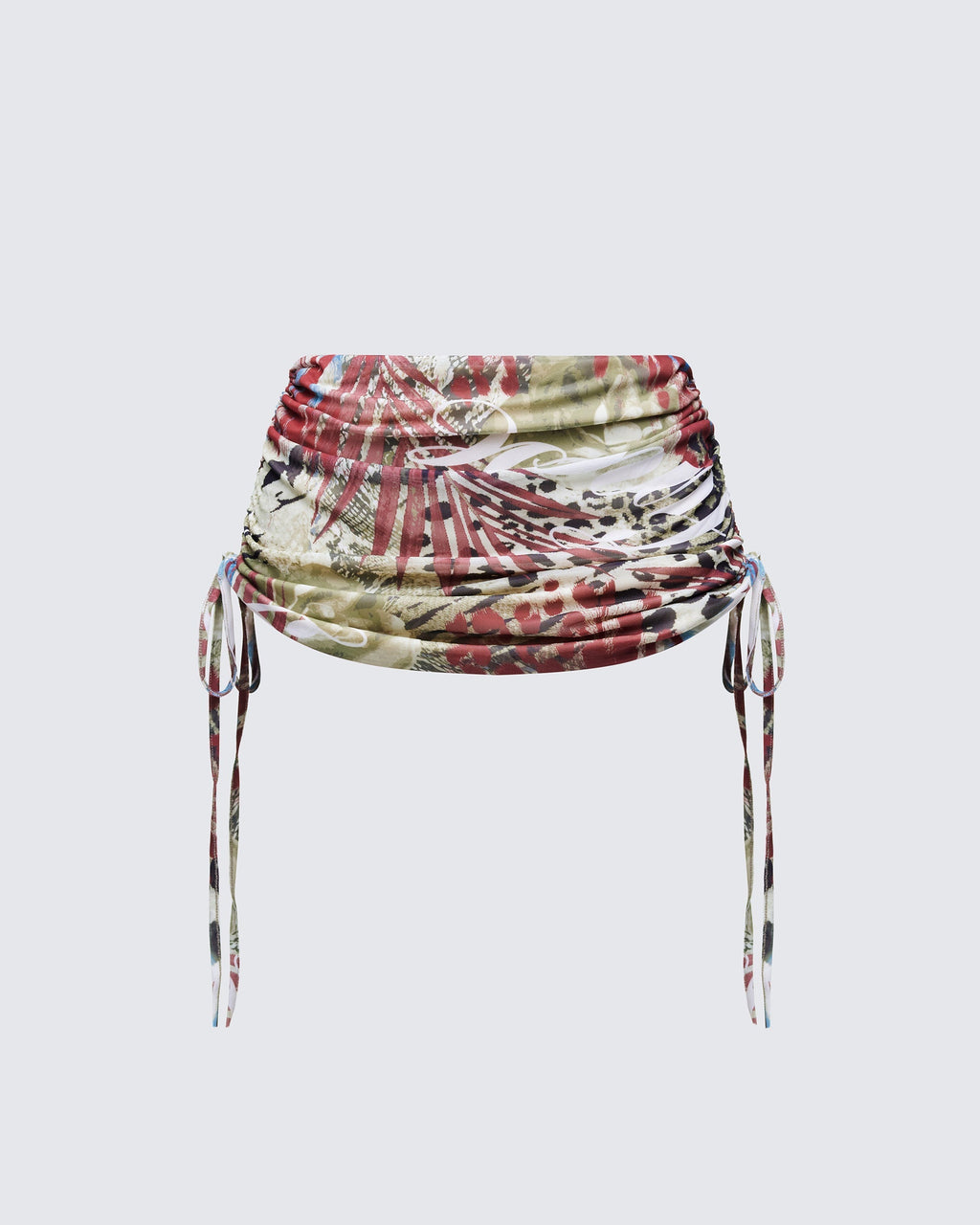 Finesse Cece Printed Ruched Mini Skirt