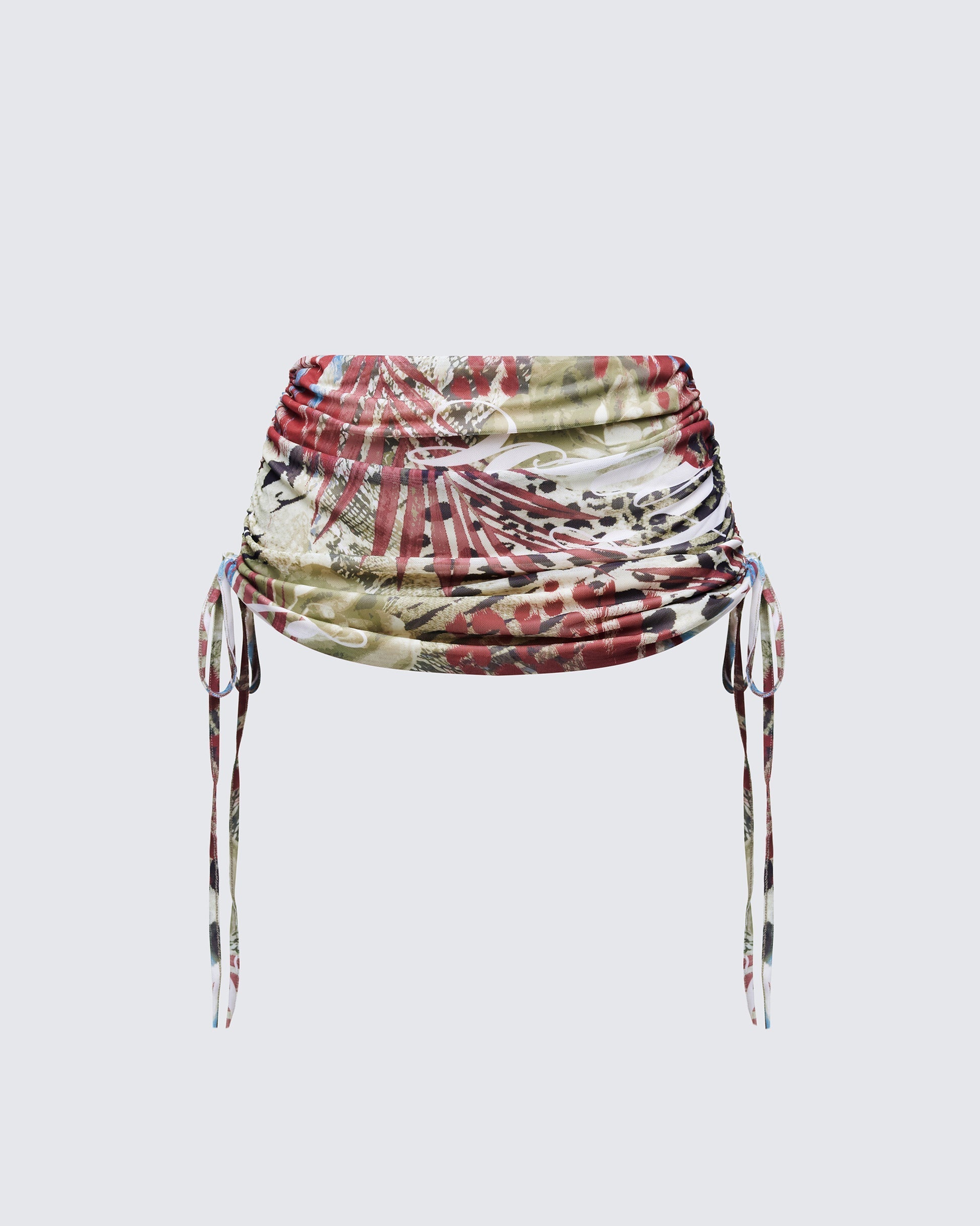 Finesse Cece Printed Ruched Mini Skirt