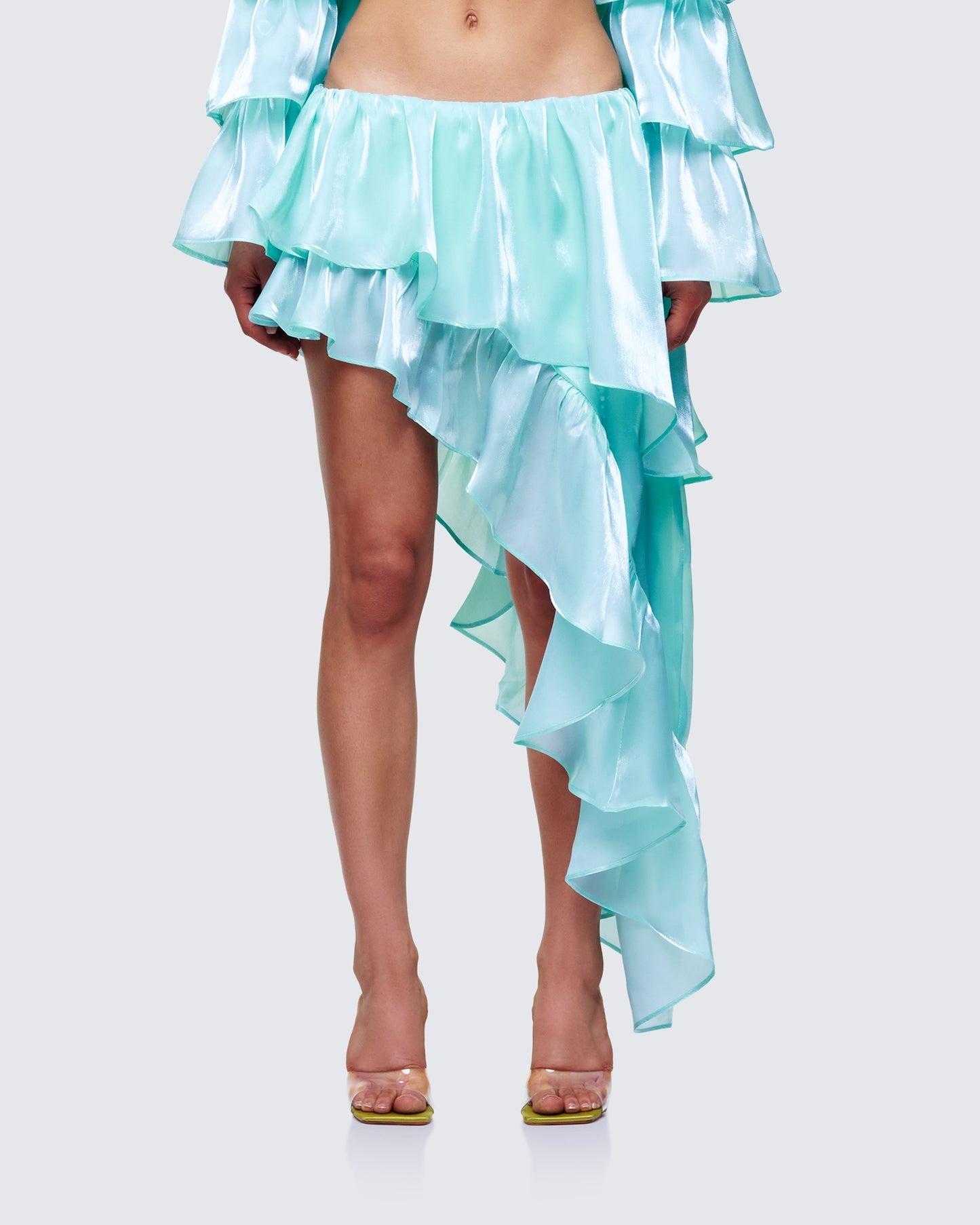Finesse Skipper Ruffle Asymmetrical Skirt