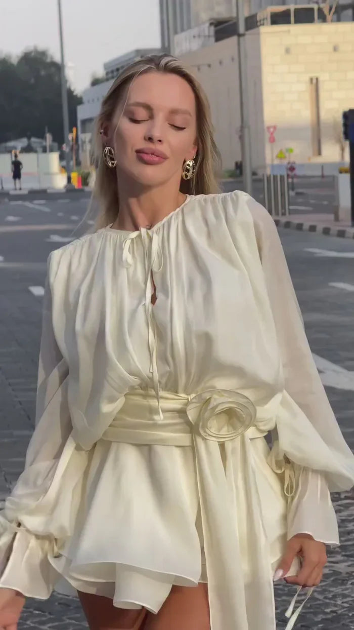 *Cindy Ruffled Mini Dress