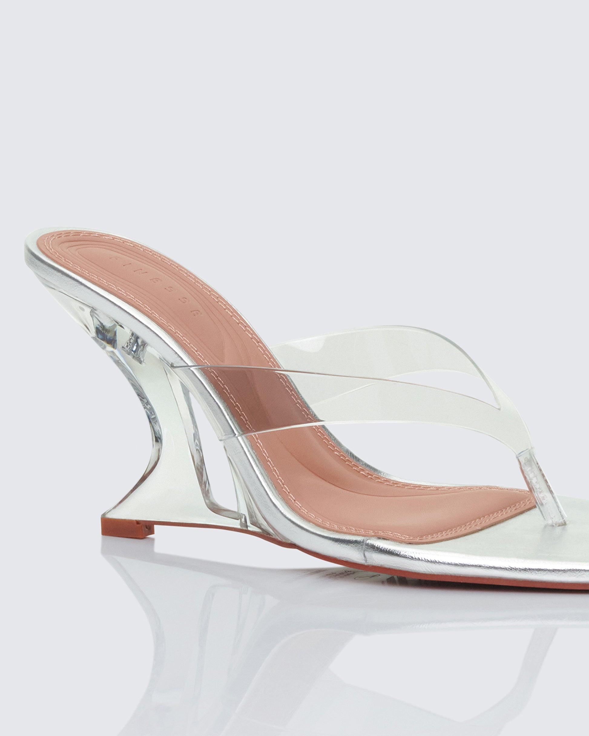 Finesse Abigail Perspex Wedge Sandal