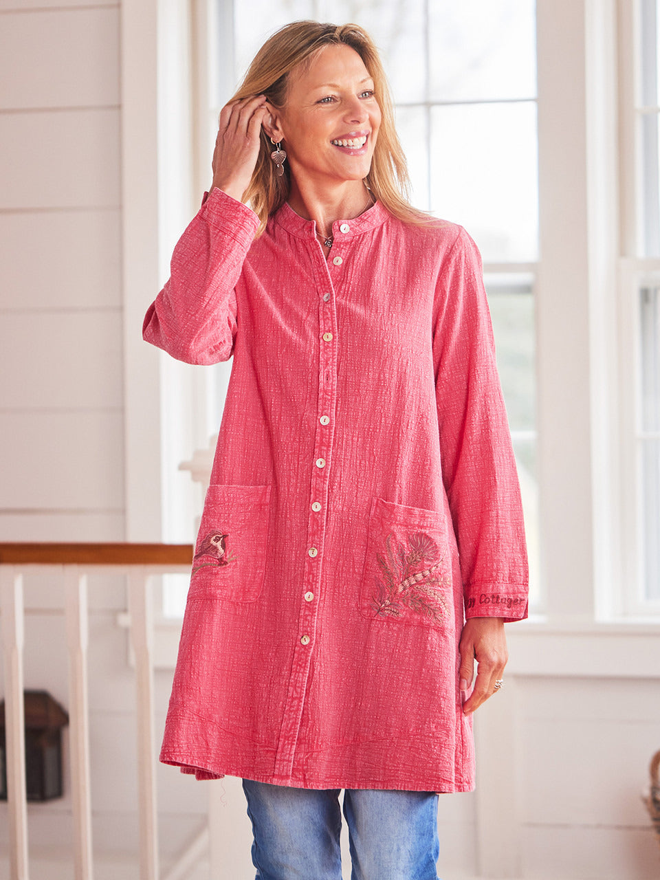 April Cornell Forager Sunwashed Smock - Blush