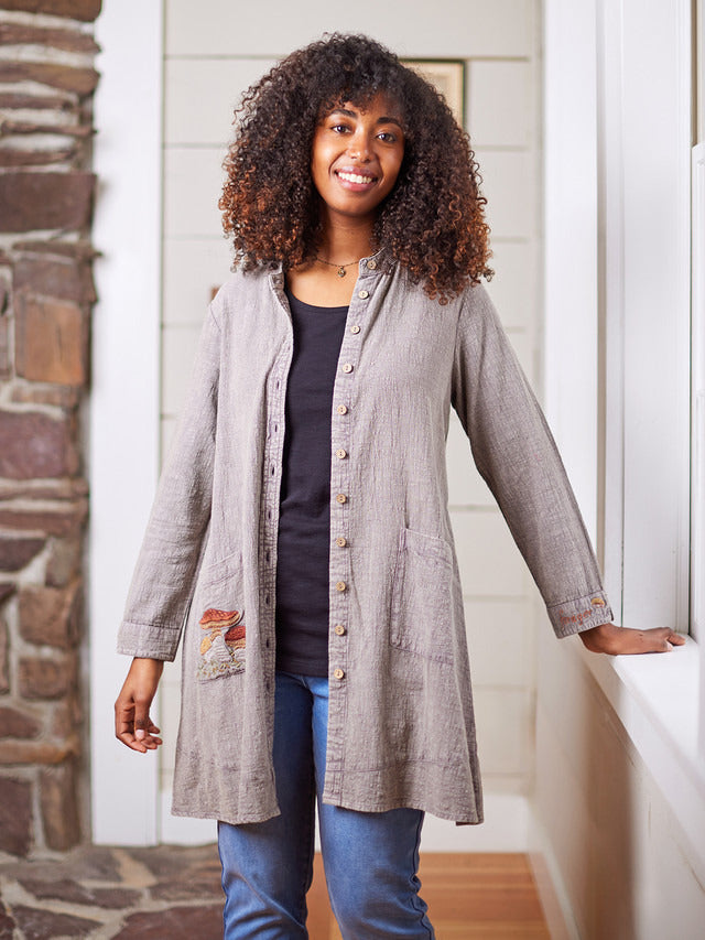 April Cornell Forager Sunwashed Smock - Grey