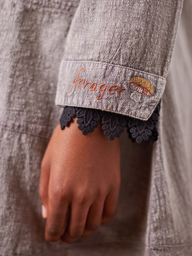 April Cornell Forager Sunwashed Smock - Grey