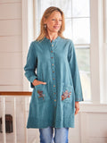 April Cornell Forager Sunwashed Smock - Smoke Blue