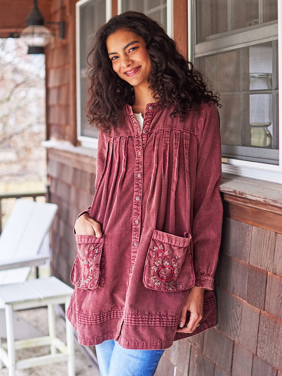 April Cornell Vintage Corduroy Artist Smock