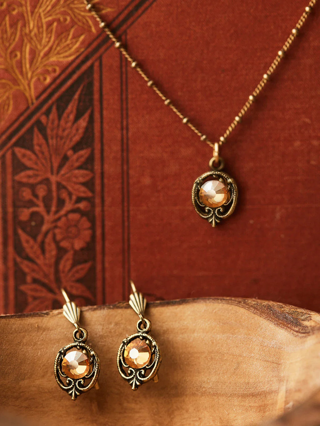 April Cornell Sunset Drop Crystal Necklace