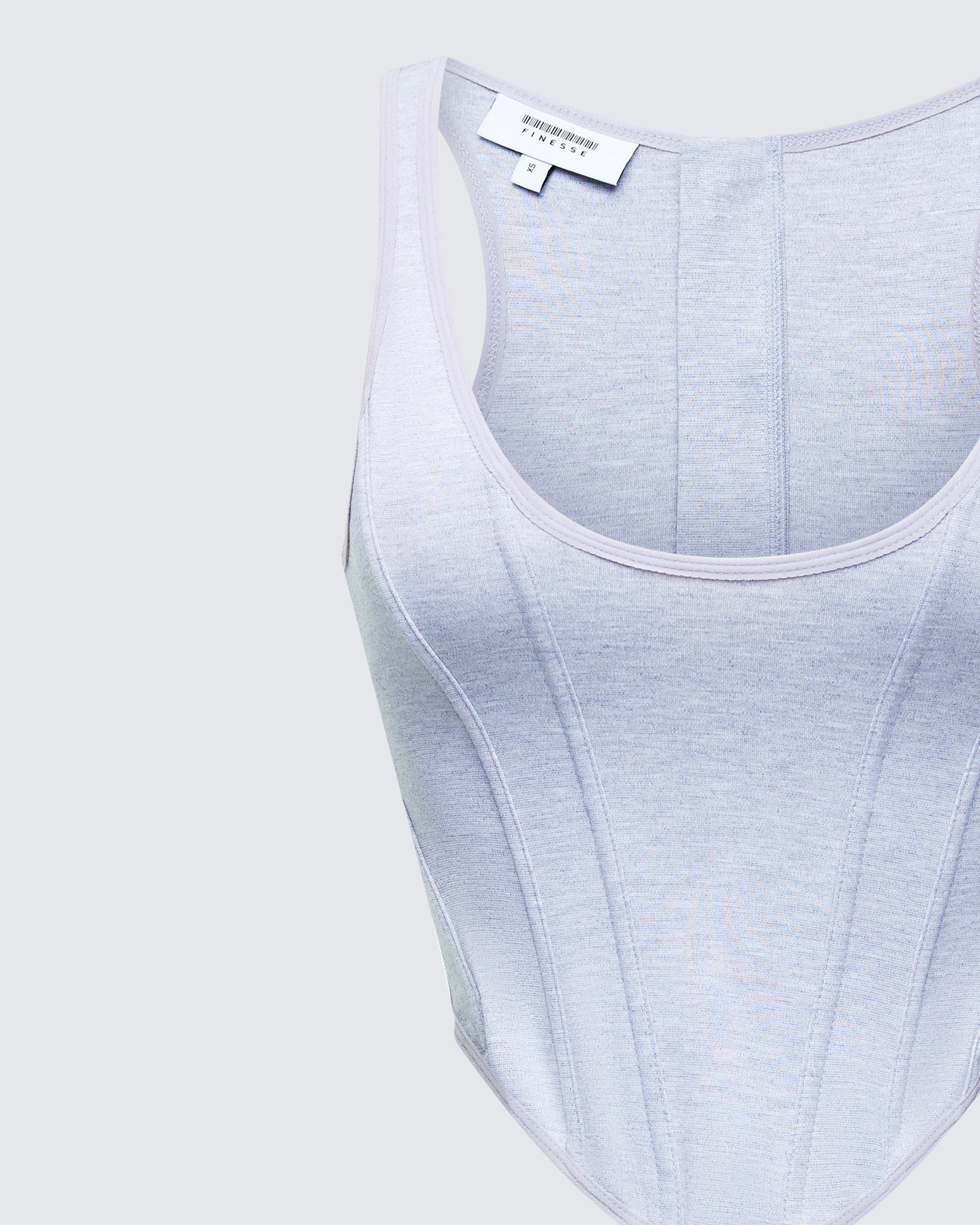 Finesse Allie Grey Jersey Corset Top