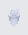Finesse Allie Grey Jersey Corset Top