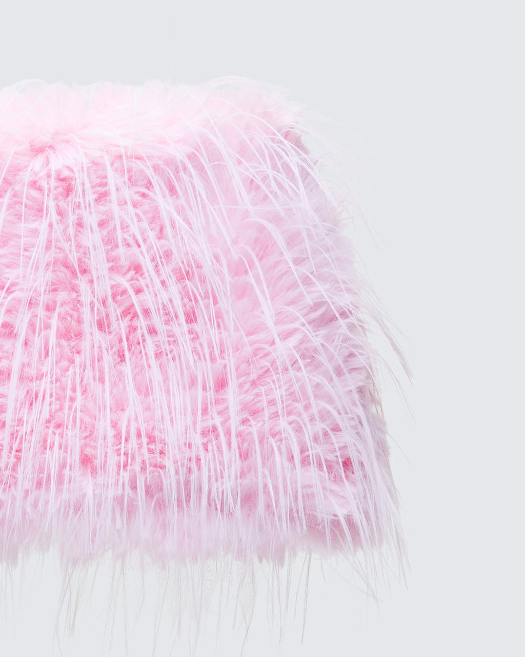 Finesse Amal Pink Feathered Mini Skirt